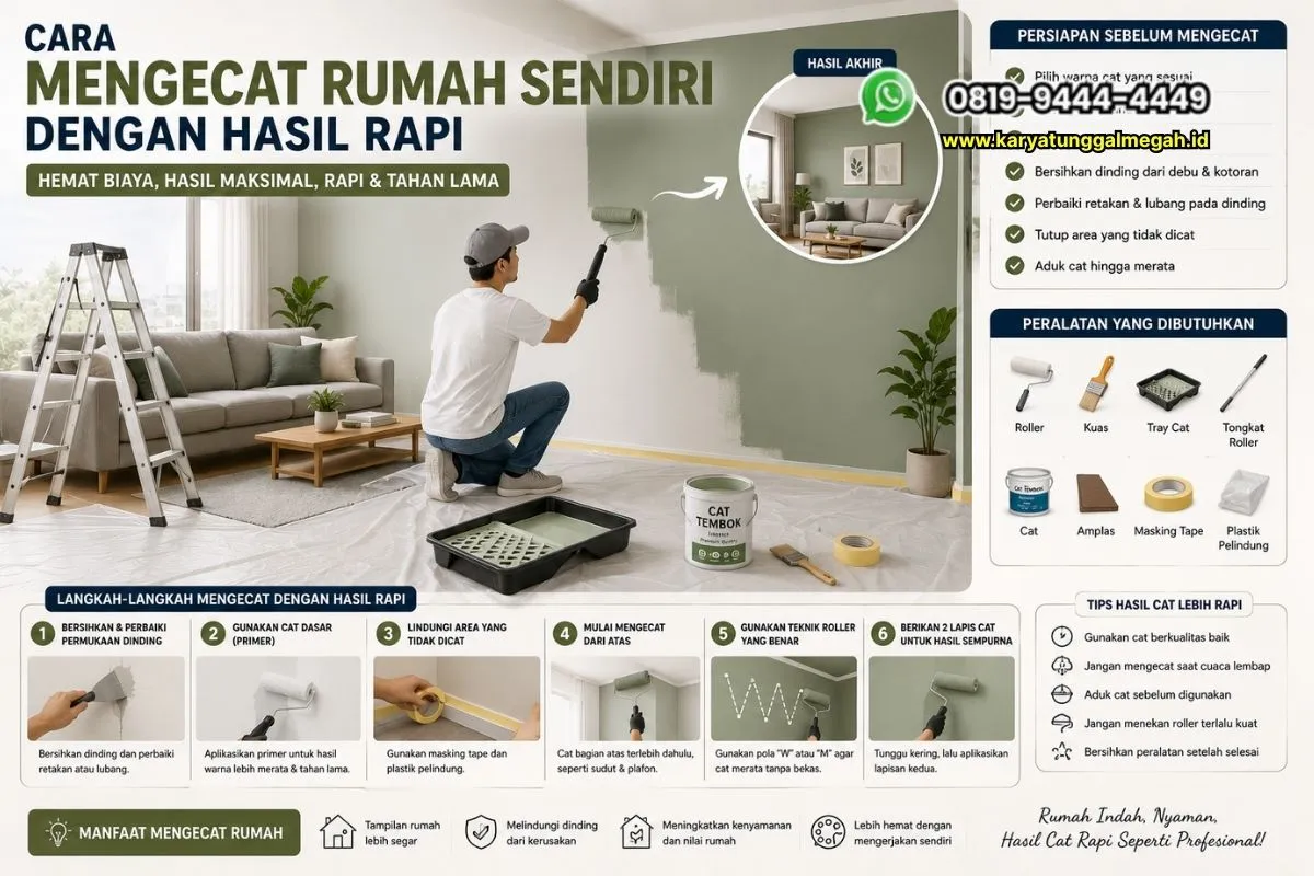 Cara Mengecat Rumah Sendiri dengan Hasil Rapi