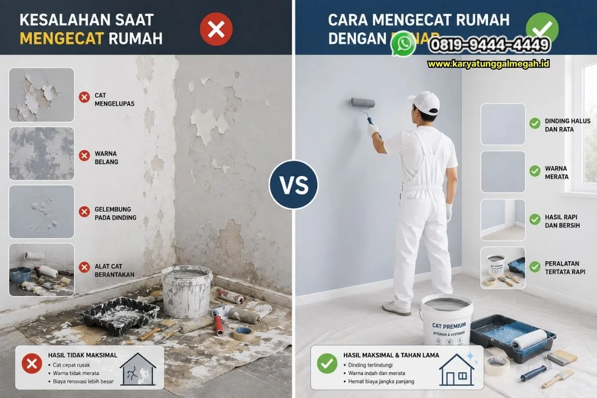 10 Kesalahan Saat Mengecat Rumah yang Membuat Cat Cepat Rusak dan Mengelupas
