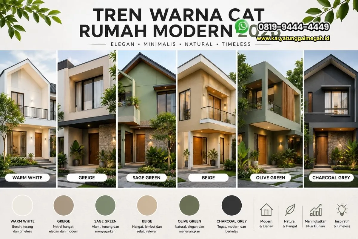 Tren Warna Cat Rumah Modern 2026
